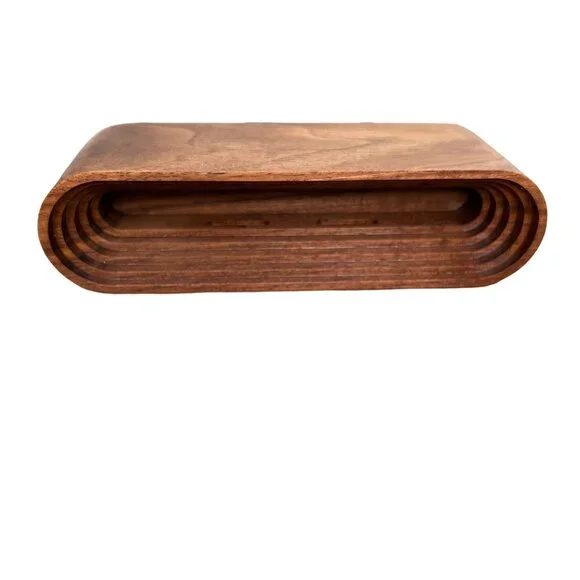 Decent Wooden Phone Stand Maple & Black Walnut Compact & Stylish Design Natural